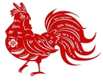 Vibrant image of a red zodiac rat