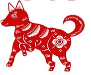 Vibrant image of a red zodiac rat