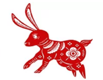 Vibrant image of a red zodiac rat