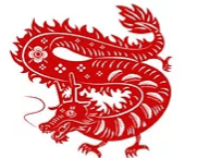 Vibrant image of a red zodiac rat