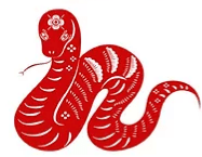 Vibrant image of a red zodiac rat