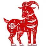 Vibrant image of a red zodiac rat